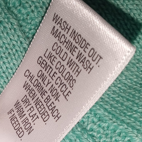 Croft & Barrow Mint Green Cable Knit Button Up Cardigan Sweater.Sz Women XL NWOT - Picture 4 of 16